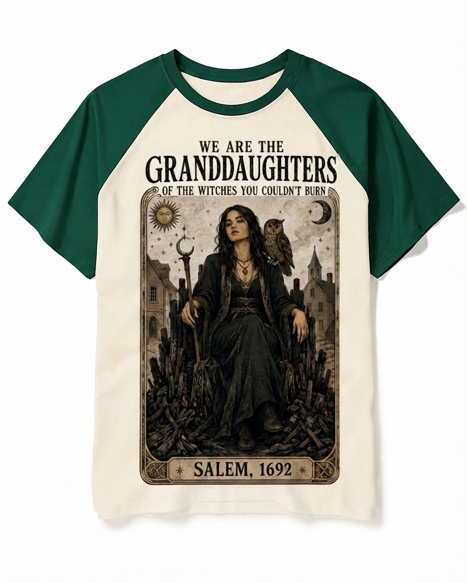 Retro Feminist Witch Art Statement Tee	