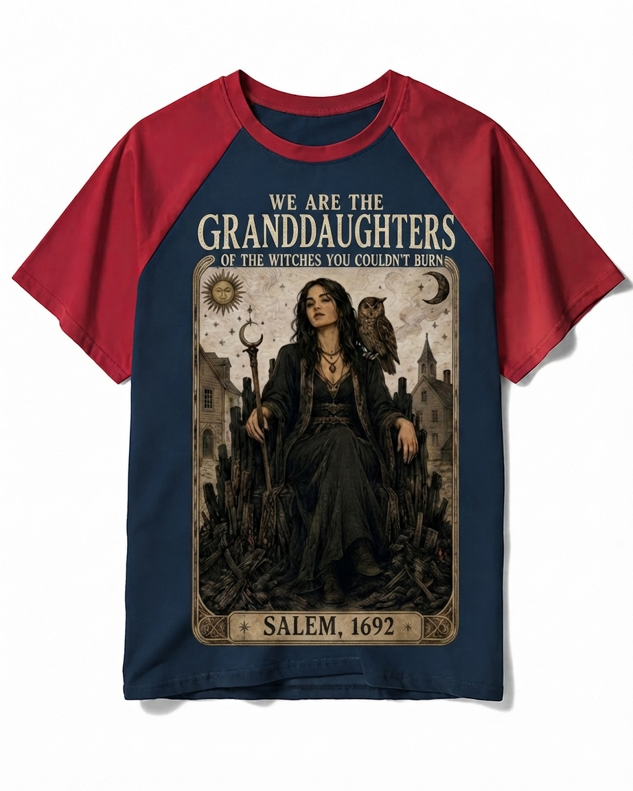 Retro Feminist Witch Art Statement Tee	