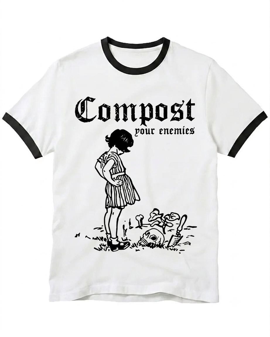 Compost Your Enemies 1990s Ringer T-shirt