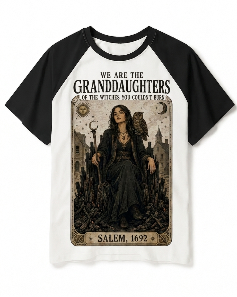 Retro Feminist Witch Art Statement Tee	