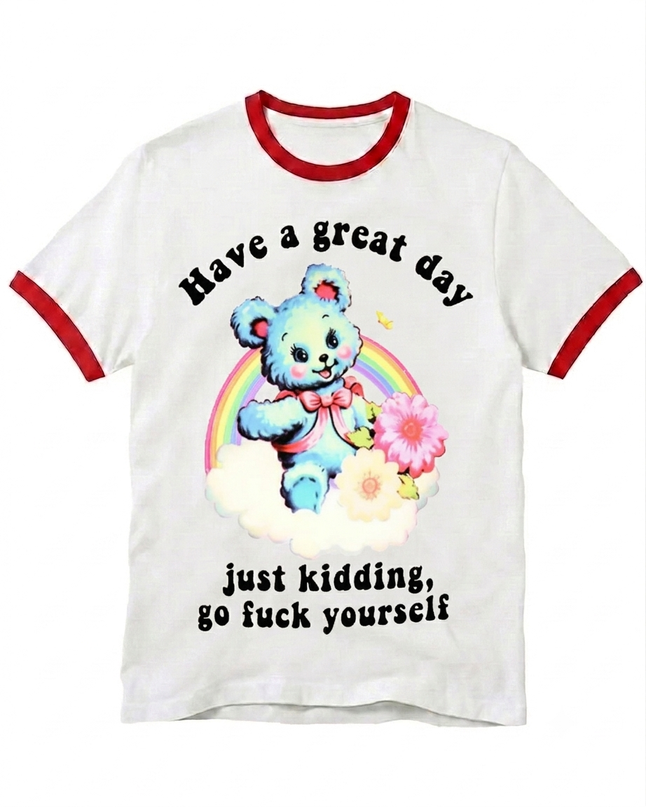 Have a Great Day 1970s Ringer T-shirt