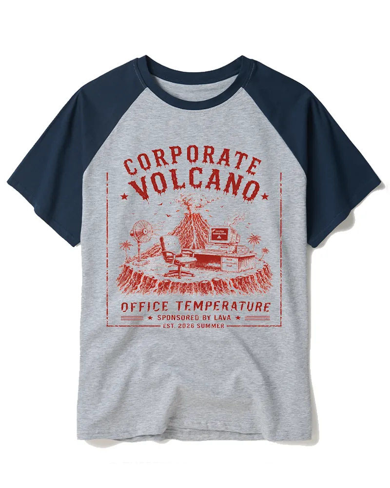 Retro Office Volcano Graphic Tee