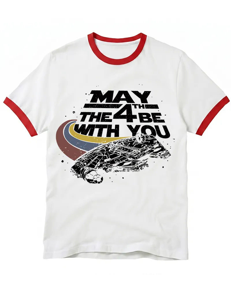 Science Fiction Graphic 1980s Ringer T-Shirt