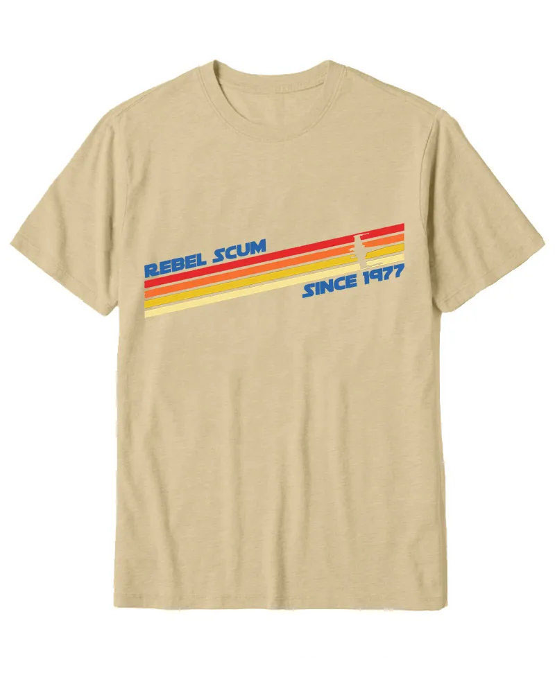 Retro Sci-Fi Striped Ship Graphic Tee