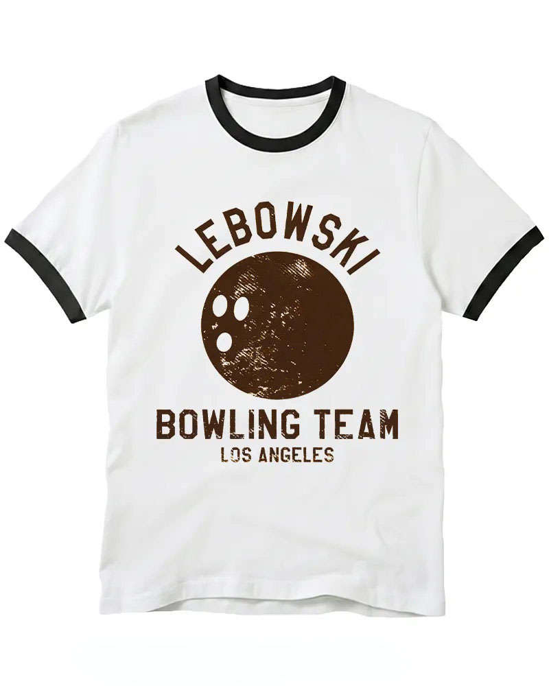 Lebowski Bowling Team Los Angeles 1980s Raglan Baseball T-Shirt