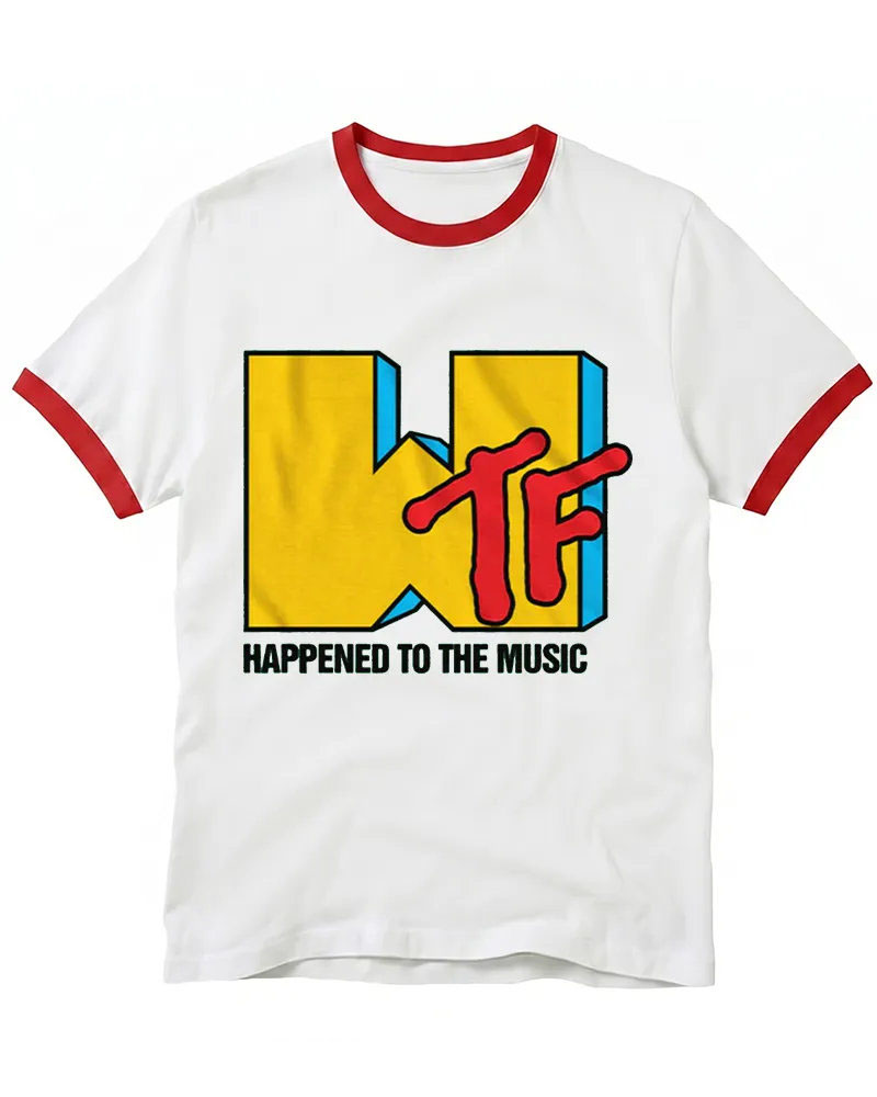 WTF Happened To Music 1980s Ringer T-shirt