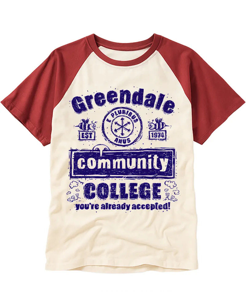 Vintage Blue Distressed School Art Tee