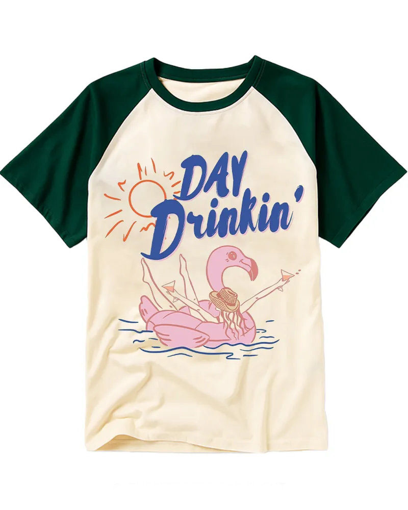 Retro Flamingo Float Summer Tee