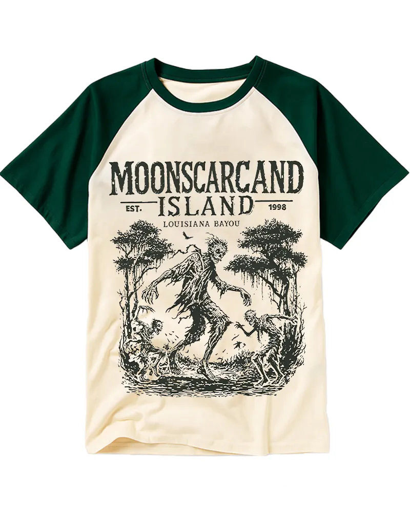 Vintage Swamp Creature Horror Art Tee