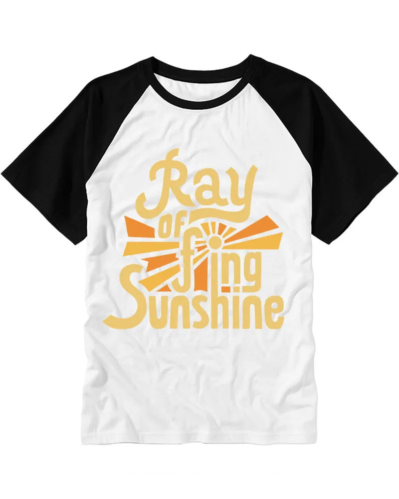 Vintage Yellow Sun Vibe Cotton Raglan Shirt