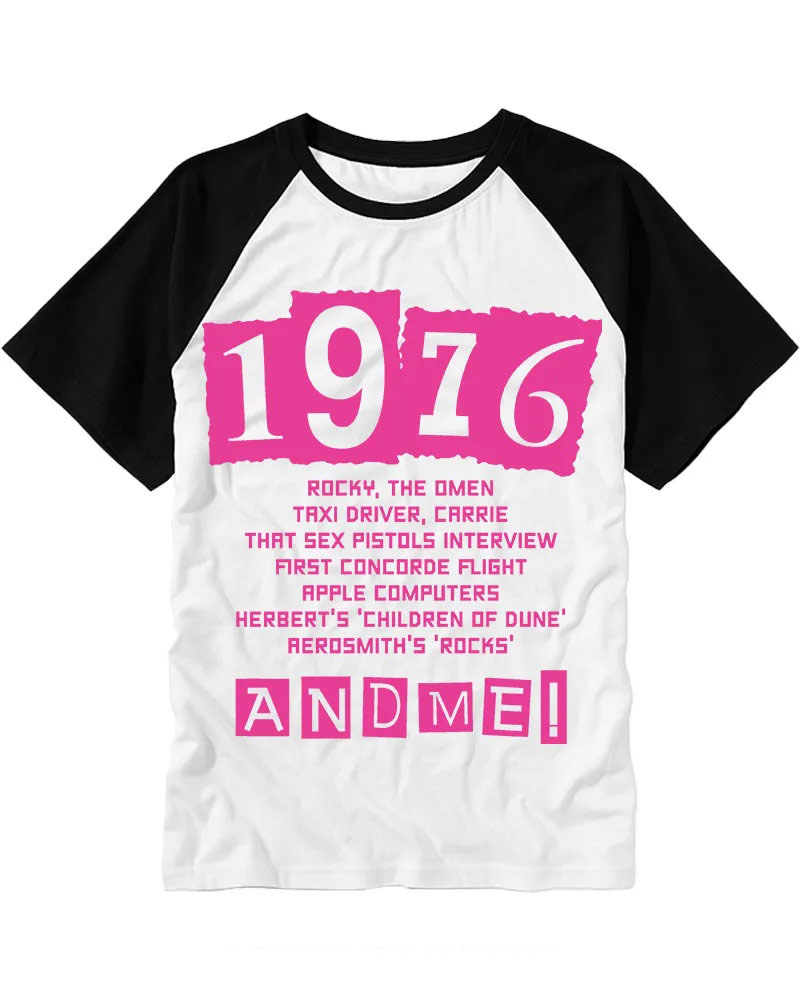 Retro 1976 Pop Culture Milestones Cotton Tee