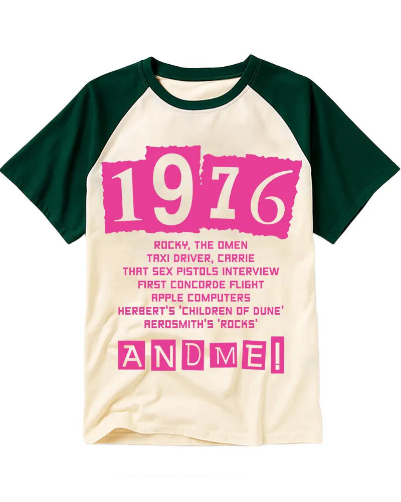 Retro 1976 Pop Culture Milestones Cotton Tee