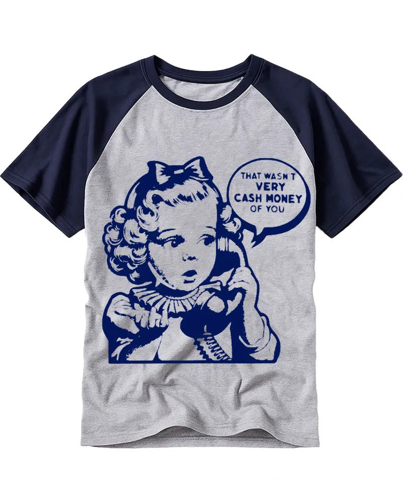 Vintage Comic Style Attitude Girl Print Tee