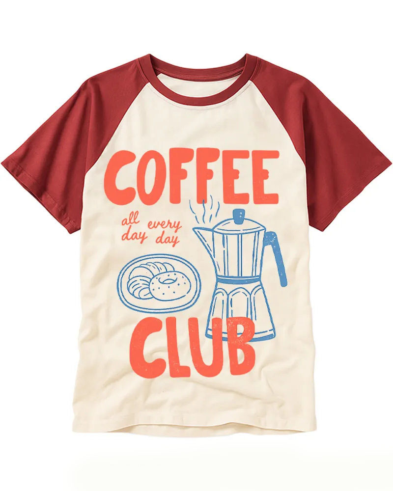 Funny Retro Coffee Lover Club Tee