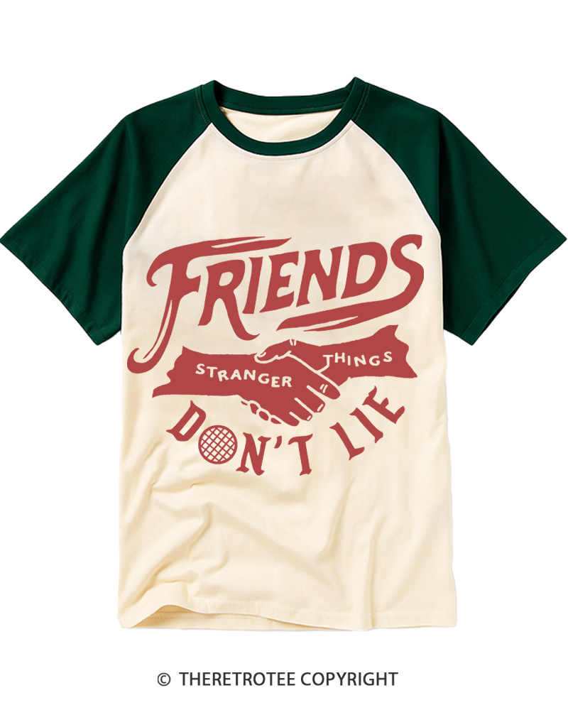 Friends Don't Lie 1980s Raglan Baseball T-Shirt image 4