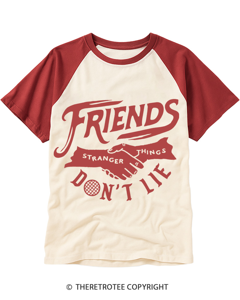 Friends Don't Lie 1980s Raglan Baseball T-Shirt image 3