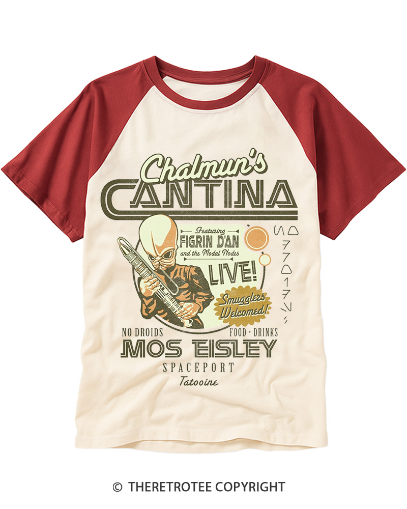Chalmun's Cantina 1980s Raglan Baseball T-Shirt image 3