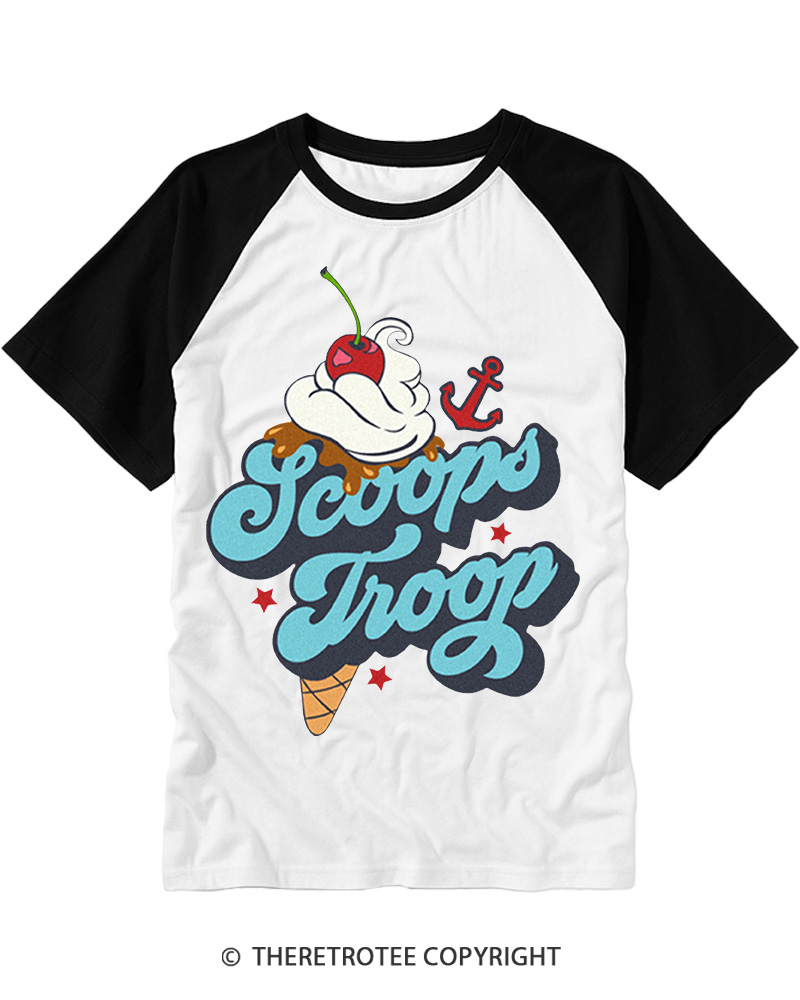 Cherry Coast Ice Cream 1980s Raglan Baseball T-Shirt image 2