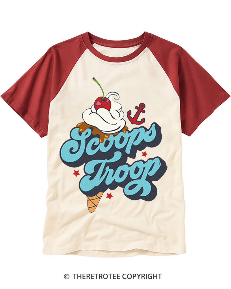 Cherry Coast Ice Cream 1980s Raglan Baseball T-Shirt image 3