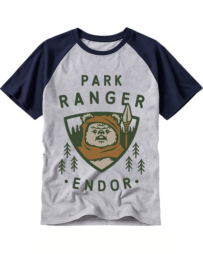 Retro Forest Creature Park Ranger Raglan Tee