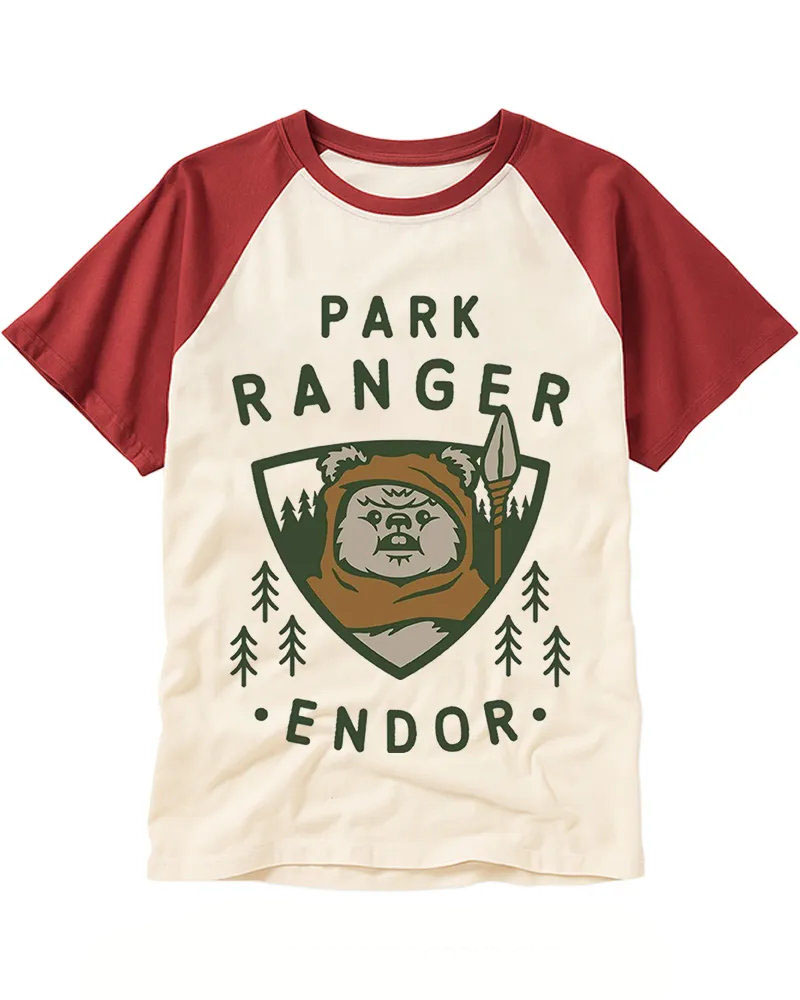 Retro Forest Creature Park Ranger Raglan Tee