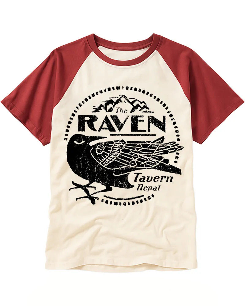 Vintage Crow Emblem Raglan Tee