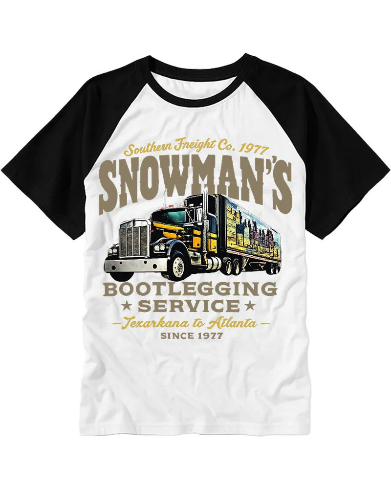 Vintage American Highway Truck Cotton Raglan Top