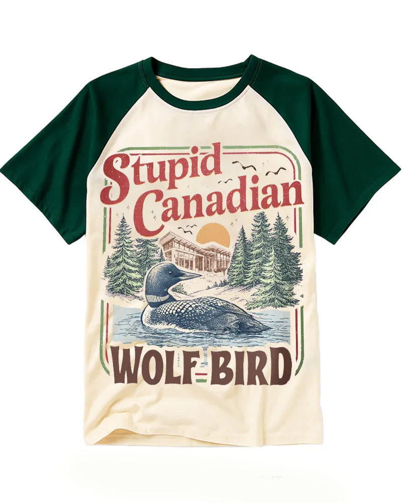 Funny Retro Canadian Wildlife Art Tee