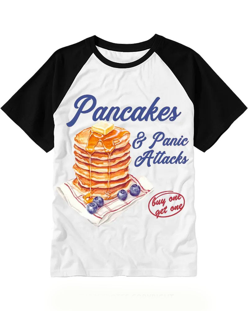 Retro Blueberry Pancakes Graphic Tee