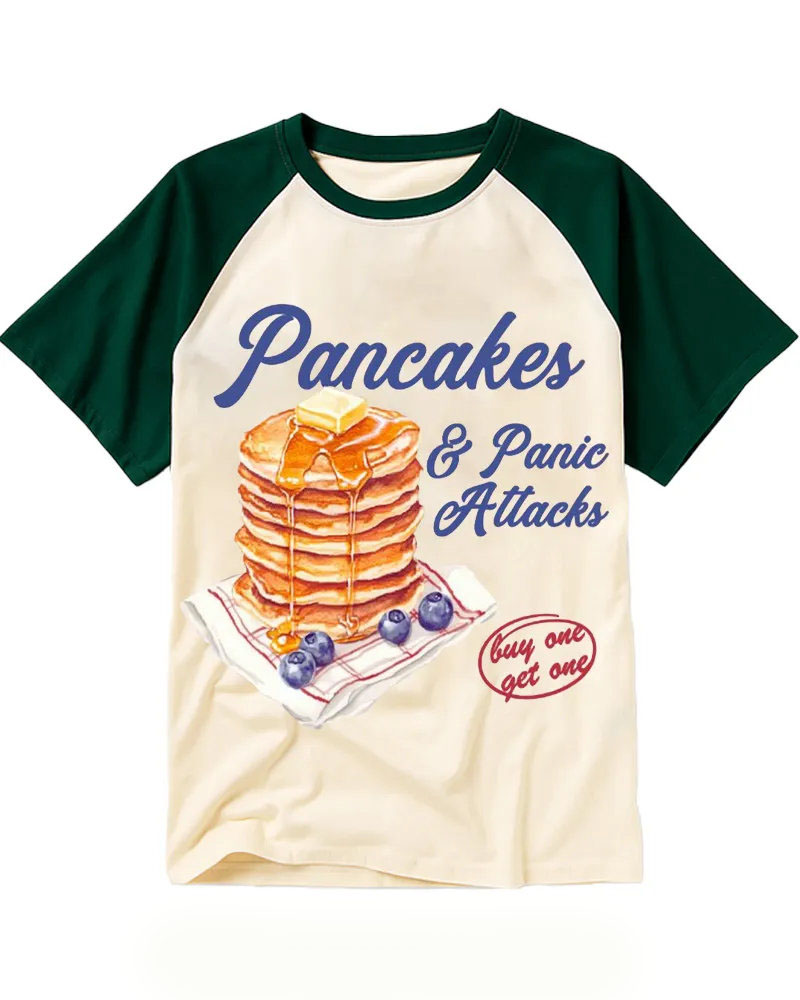 Retro Blueberry Pancakes Graphic Tee