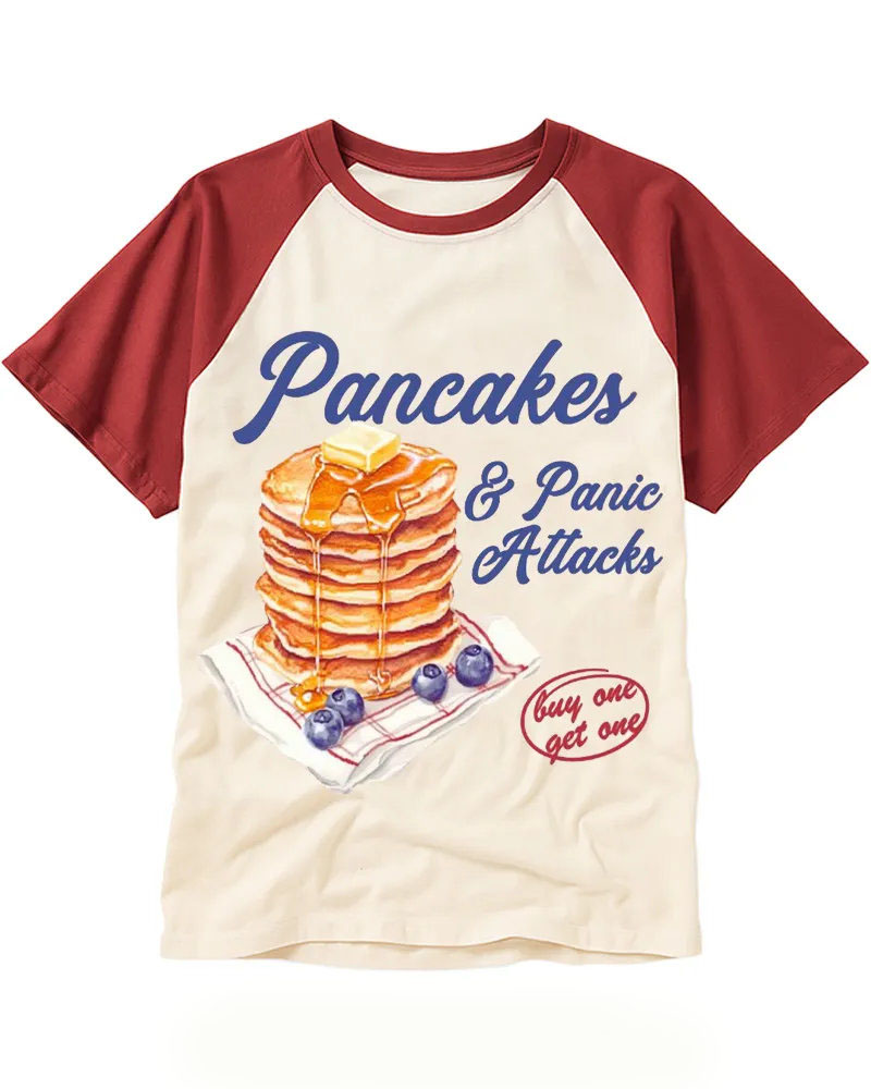 Retro Blueberry Pancakes Graphic Tee