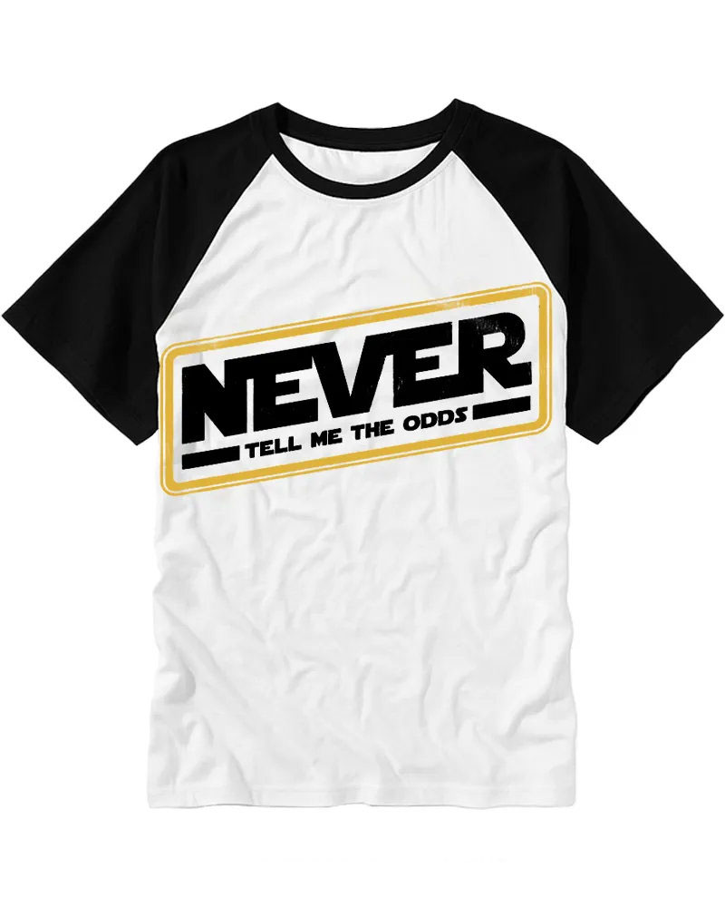 Distressed Yellow Border Graphic Cotton Baseball Tee