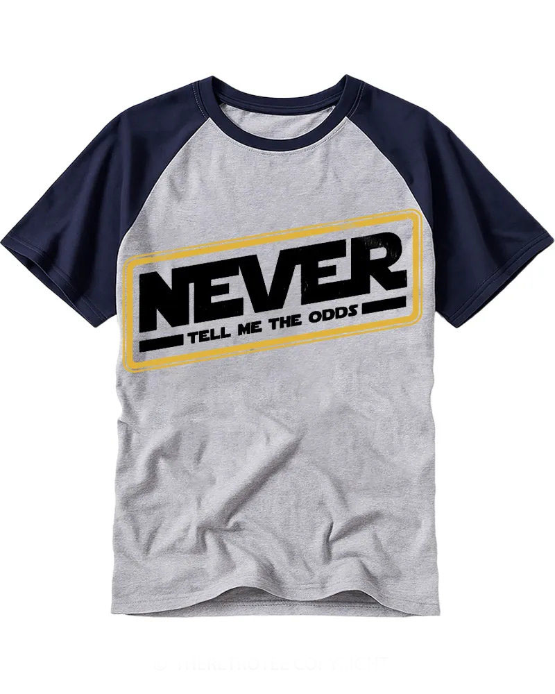 Distressed Yellow Border Graphic Cotton Baseball Tee