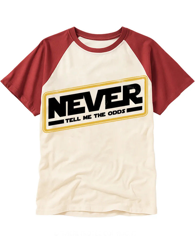 Distressed Yellow Border Graphic Cotton Baseball Tee