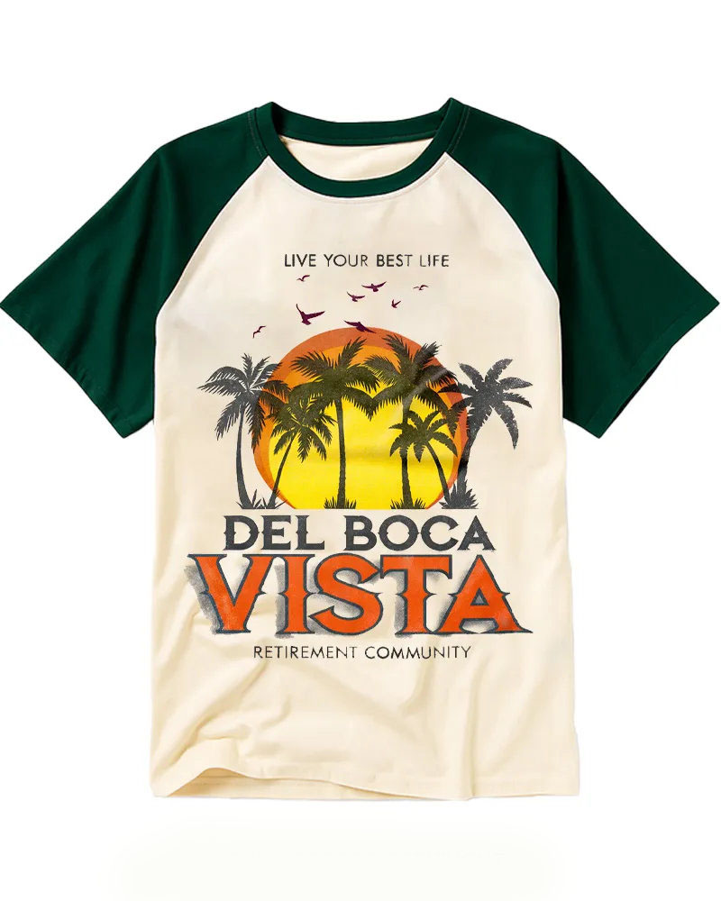 Funny Retro Florida Sunset Art Tee