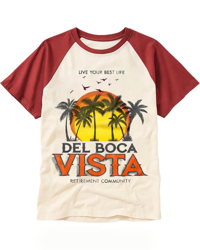Funny Retro Florida Sunset Art Tee