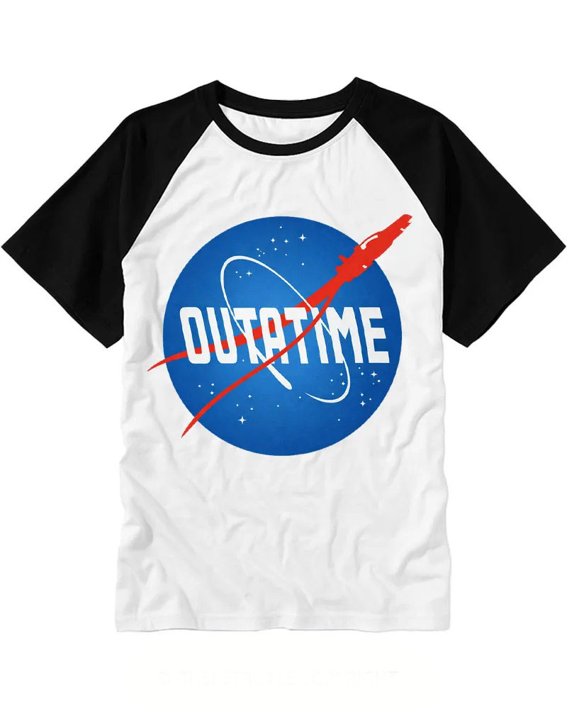 Vintage Sci-Fi Logo Inspired Graphic Raglan Tee