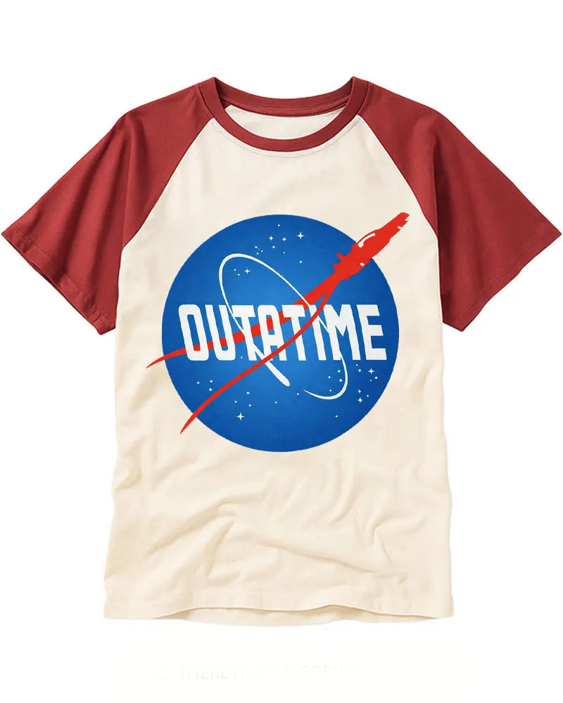 Vintage Sci-Fi Logo Inspired Graphic Raglan Tee