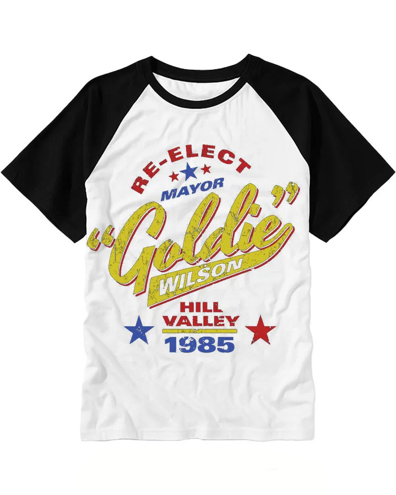 Vintage Election Slogan Graphic Raglan Tee