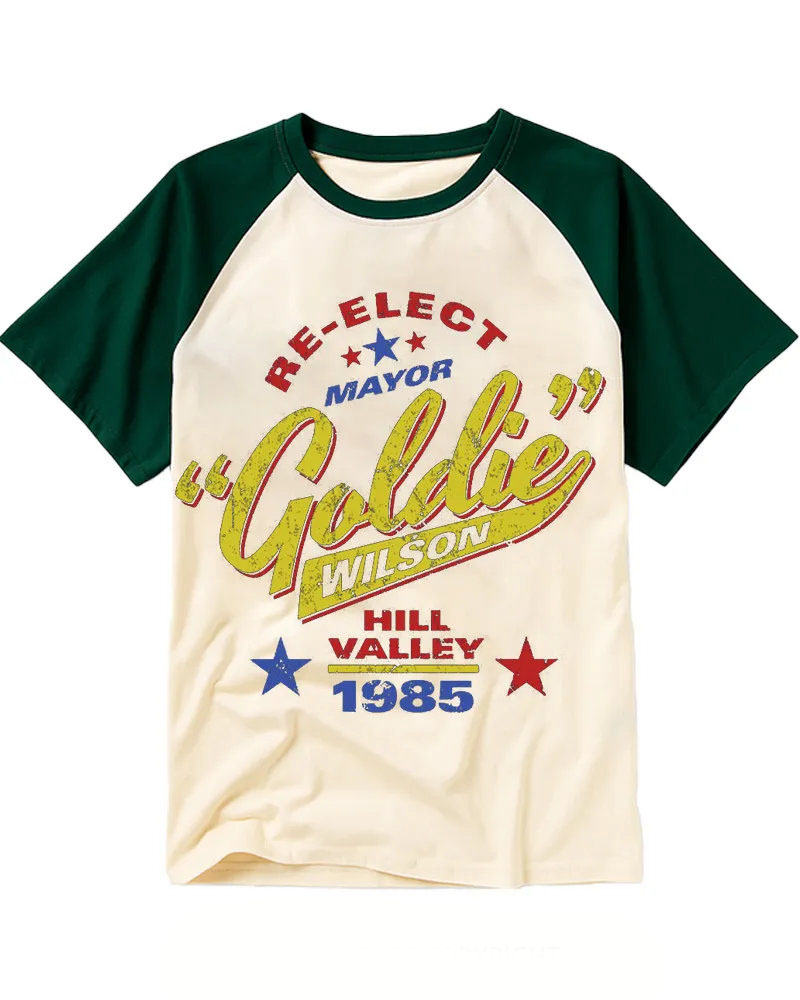 Vintage Election Slogan Graphic Raglan Tee
