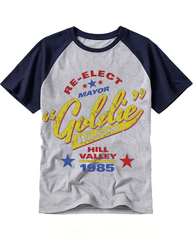 Vintage Election Slogan Graphic Raglan Tee