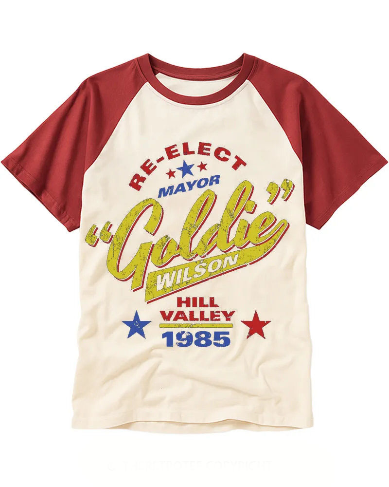 Vintage Election Slogan Graphic Raglan Tee