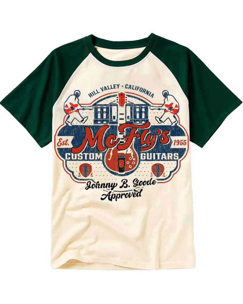 Retro Rock & Roll Movie Inspired Raglan Tee