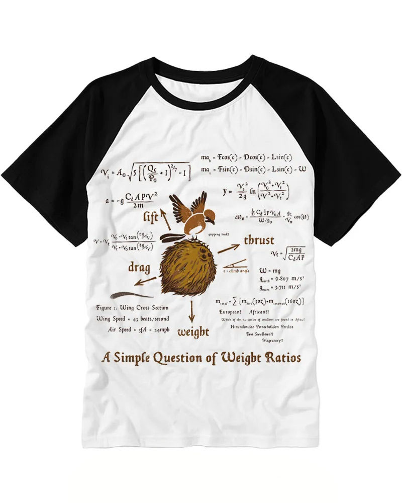 Funny Science Bird Formula Raglan Tee
