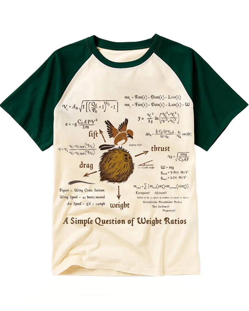 Funny Science Bird Formula Raglan Tee