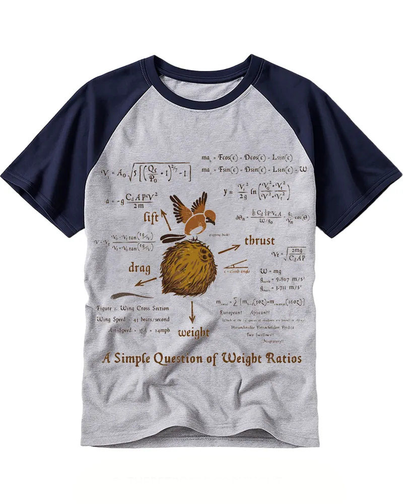 Funny Science Bird Formula Raglan Tee