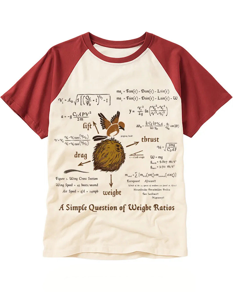 Funny Science Bird Formula Raglan Tee