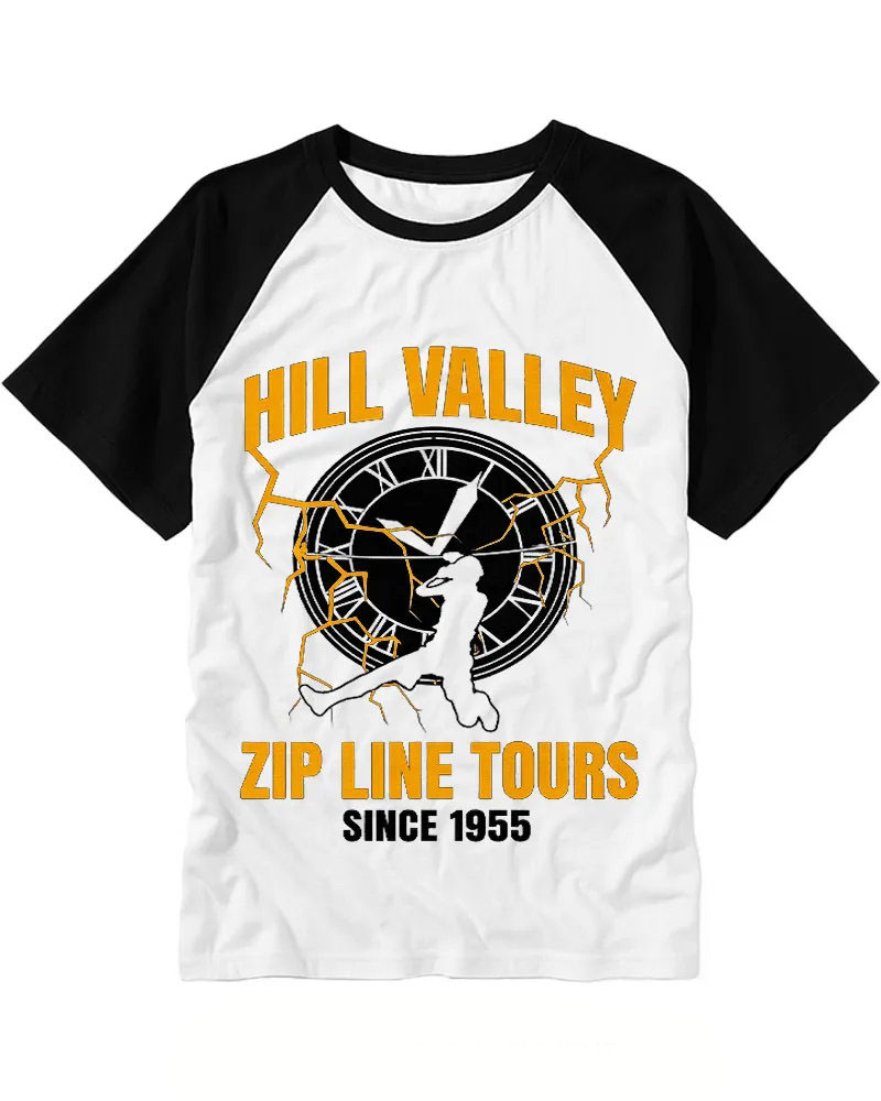 Retro Time Travel Graphic Raglan Tee