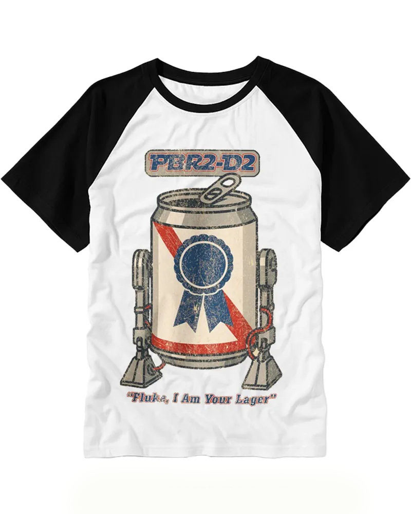 Retro Beer Can Robot Graphic Tee