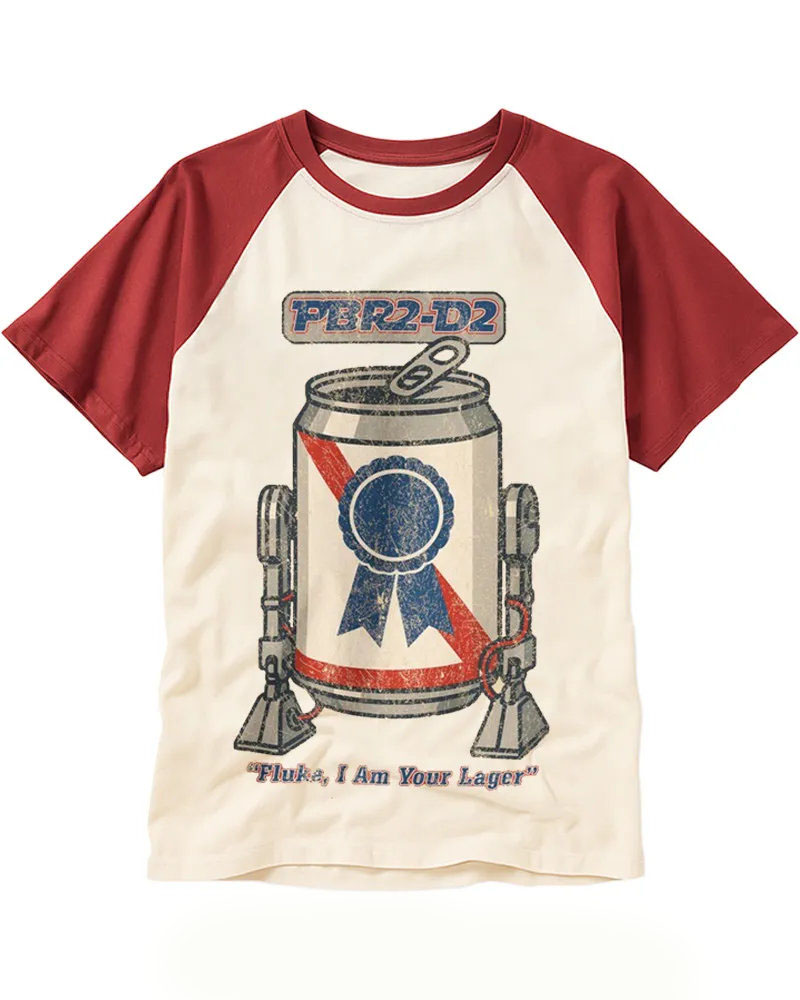Retro Beer Can Robot Graphic Tee